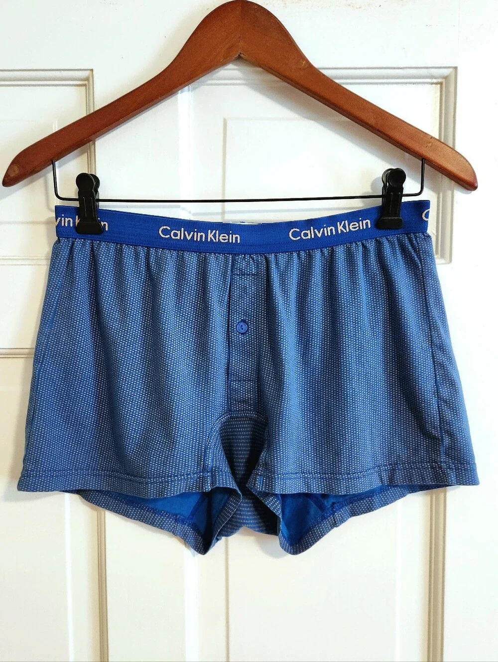 💪Calvin Klein💪 - Blue/Orange Star Print Knit Boxer/Lounge Short
